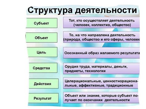 Примеры объектов и субъектов в различных областях