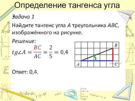 Пример 1: Нахождение тангенса