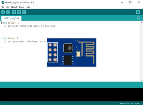 Проверка выбора платы и порта в Arduino IDE