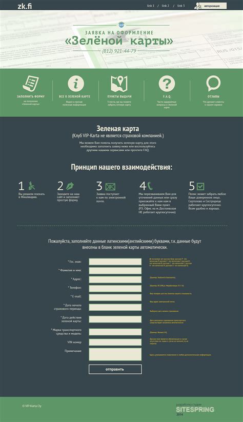 Процедура оформления Зеленой карты