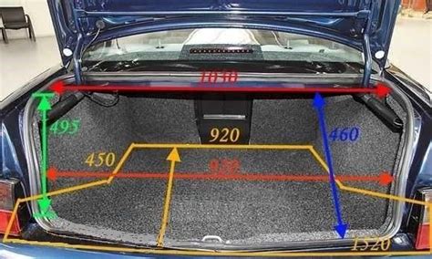Размеры и форма багажника на ВАЗ-2110