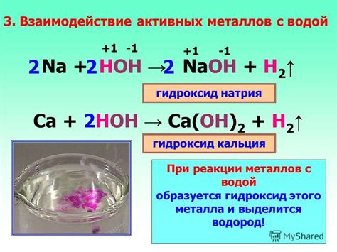 Реакция воды с минералами