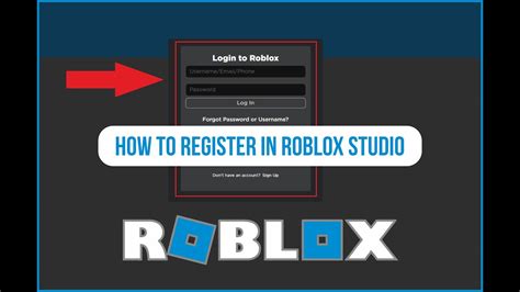 Регистрация и вход в Roblox Studio