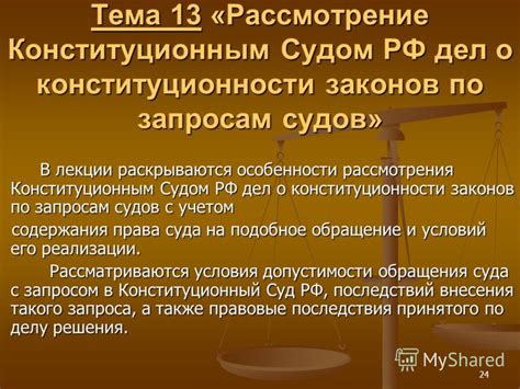 Роль в защите конституционности