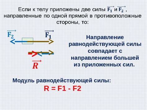 Роль равнодействующей силы в системе