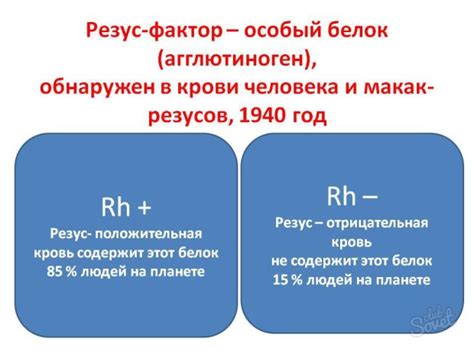 Совместимость резуса при переливании