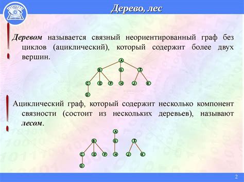 Специальные свойства древовидного графа