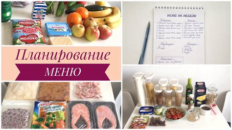 Список необходимых продуктов