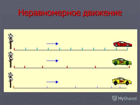 Сравнение с неравномерным движением