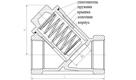 Структура и ключевые компоненты механизма пружинного обратного вентиля