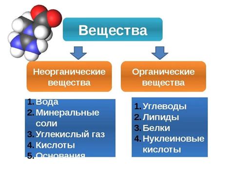 Структурные различия между органическими и неорганическими соединениями