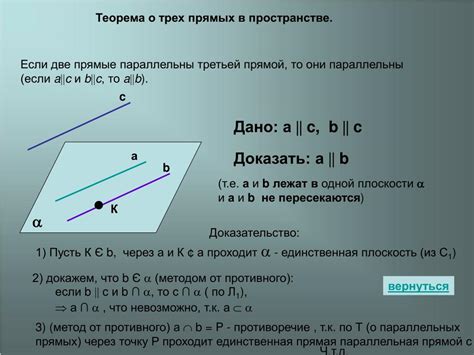 Теорема о параллельных прямых