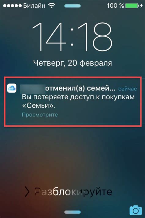 Удаление семейного доступа