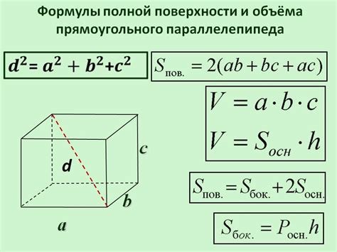 Формула расчета площади прямоугольного параллелепипеда: основные шаги