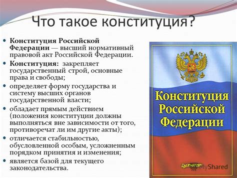 Что такое Конституция РФ: