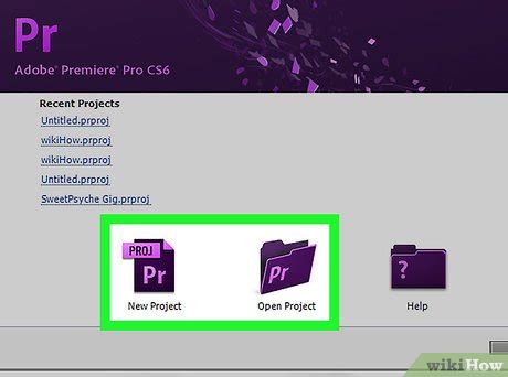 Шаг 2: Откройте проект в Adobe Premiere Pro