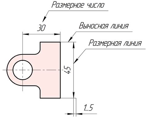 Шаг 3: Размещение размеров на чертеже