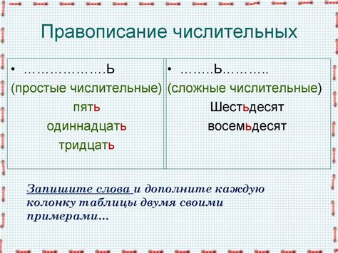  Применение порядковых числительных в предложениях 